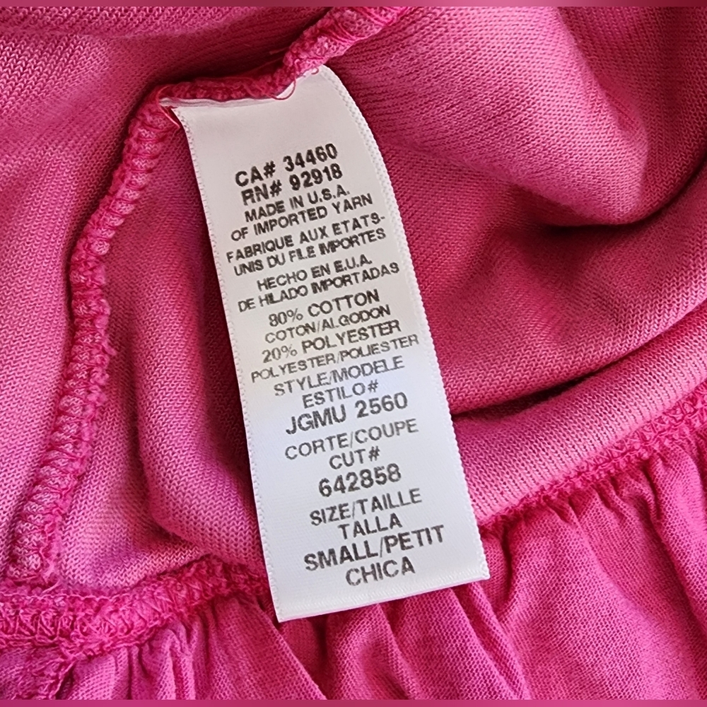Juicy Couture Bright Pink Smocked Strapless Top (sz small/petite) - Picture 4 of 14
